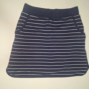 Active USA Navy and White Striped Pencil Skirt